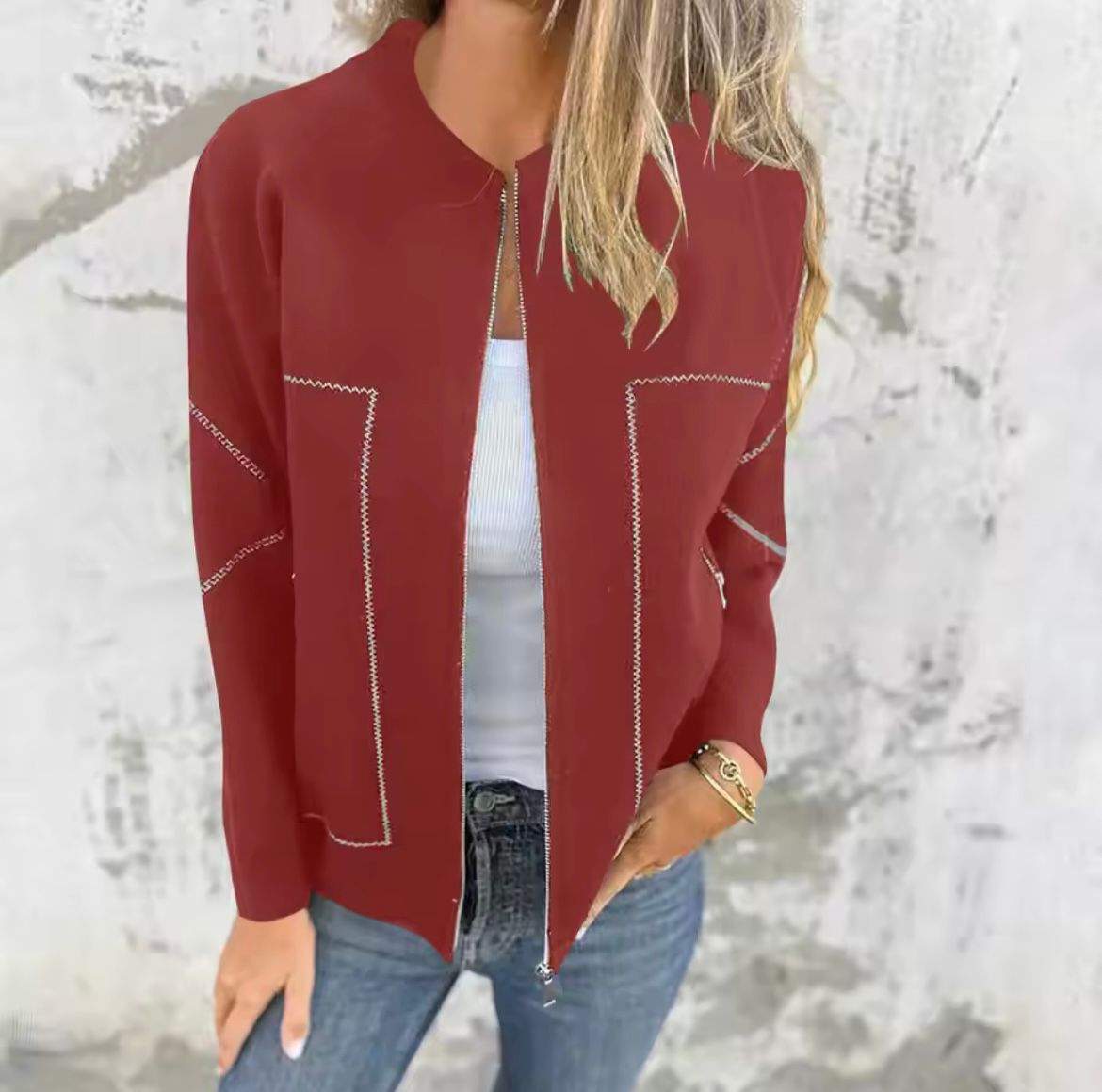 Jacke mit Reißverschluss für Damen – Produktansicht 5