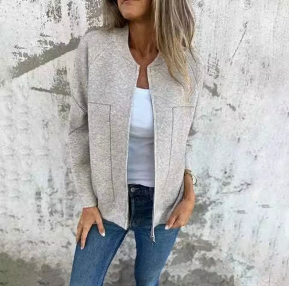 Jacke mit Reißverschluss für Damen – Produktansicht 2