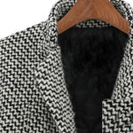 Langer Tweed-Mantel für Damen – Produktansicht 5
