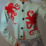 Strickjacke mit verspieltem Oktopus-Motiv – Produktansicht 5