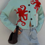 Strickjacke mit verspieltem Oktopus-Motiv – Produktansicht 3
