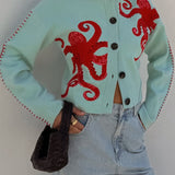 Strickjacke mit verspieltem Oktopus-Motiv – Produktansicht 3