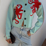Strickjacke mit verspieltem Oktopus-Motiv – Produktansicht 4