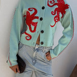 Strickjacke mit verspieltem Oktopus-Motiv – Produktansicht 4