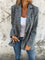 Oversize-Jacke mit kariertem Reverskragen und Knöpfen – Produktansicht 1