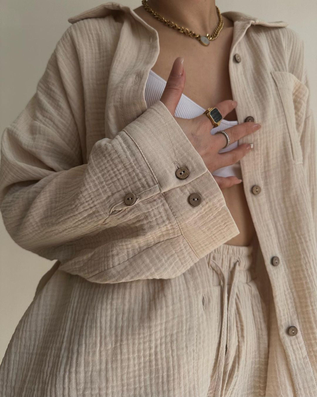 Elegantes zweiteiliges Ensemble im Oversize-Schnitt – Produktansicht 12