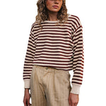 Gestreifter Colorblock-Pullover aus weichem Strick – Produktansicht 4