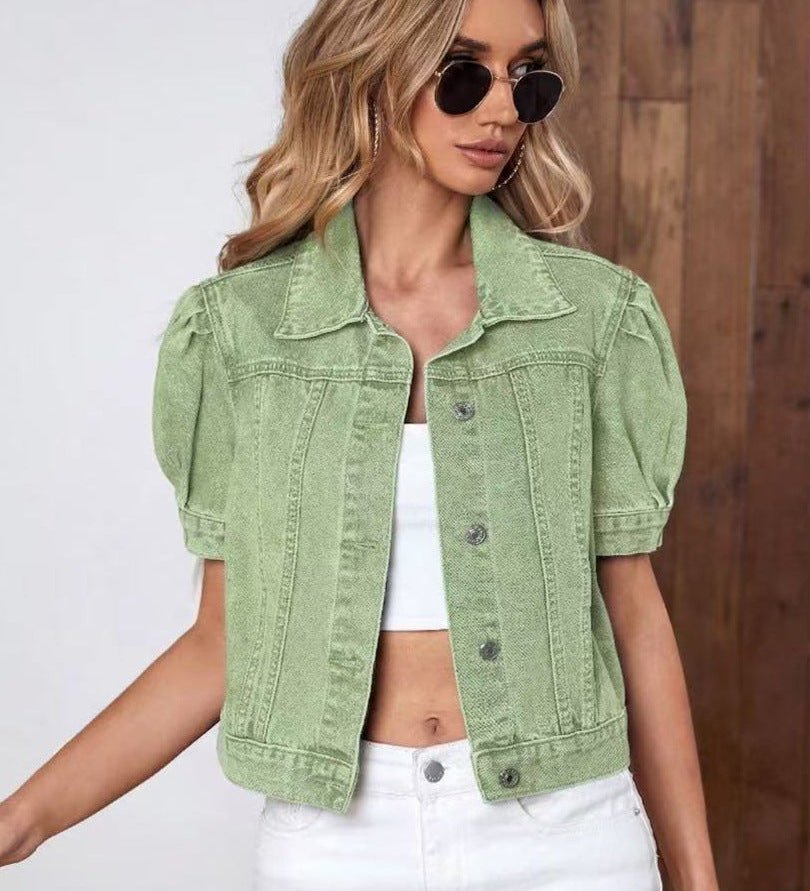 Jeansjacke im Retro-Stil mit betonten Ärmeln – Produktansicht 9
