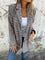 Oversize-Jacke mit kariertem Reverskragen und Knöpfen – Produktansicht 4