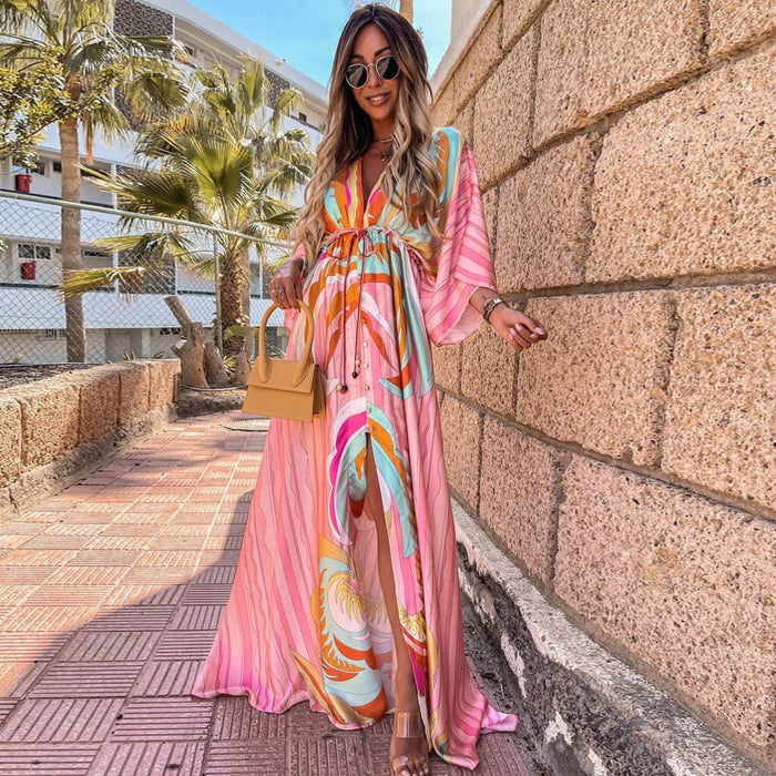 Bequemes Kaftankleid für den Urlaub – Produktansicht 1