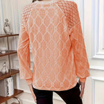 Bluse mit Rundhalsausschnitt und langen Ärmeln – Produktansicht 10