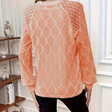 Bluse mit Rundhalsausschnitt und langen Ärmeln – Produktansicht 10