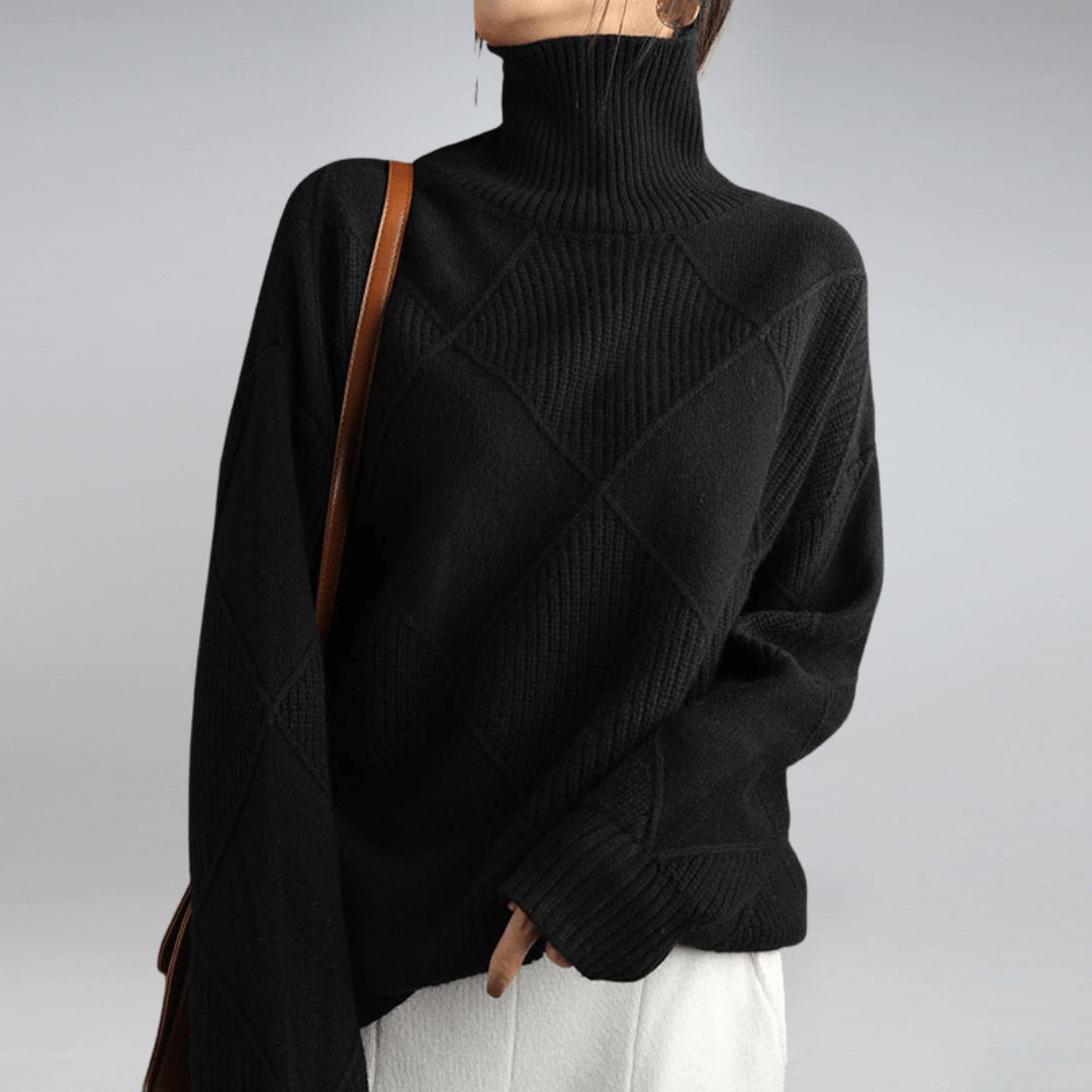 Gerippter Rollkragenpullover in lässiger Passform – Produktansicht 5