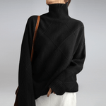 Gerippter Rollkragenpullover in lässiger Passform – Produktansicht 5
