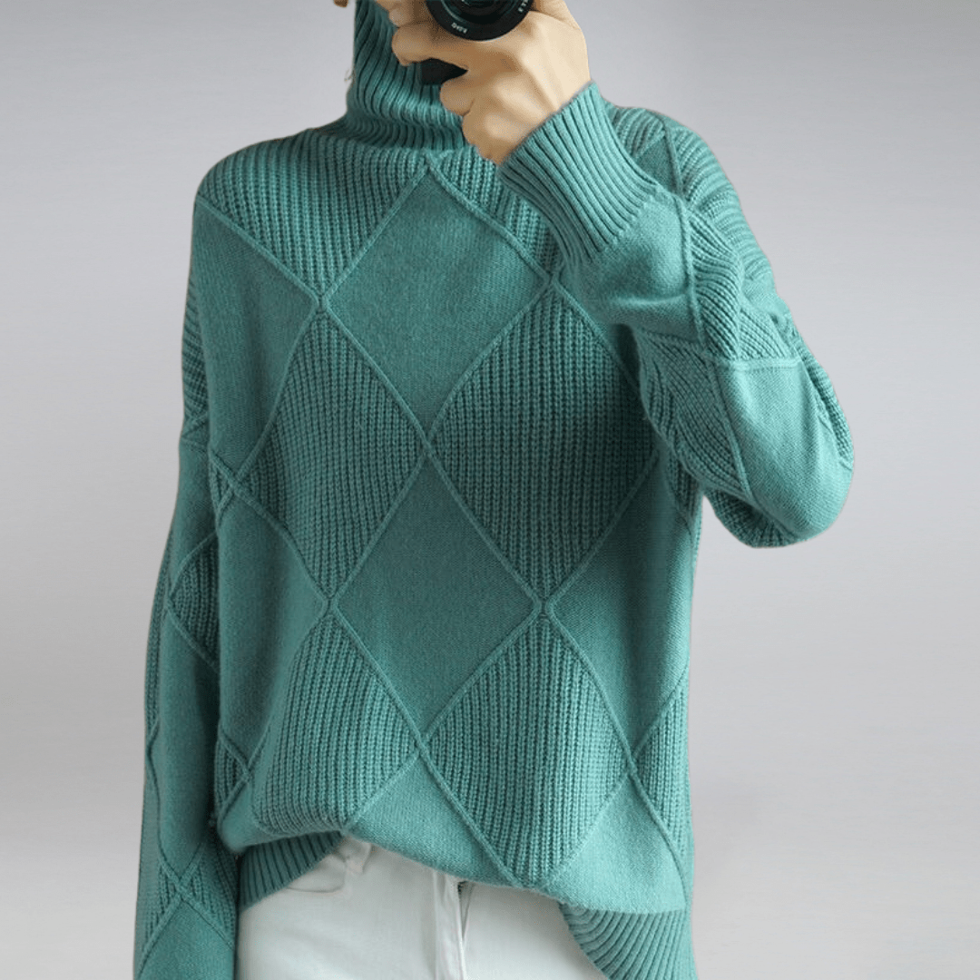 Gerippter Rollkragenpullover in lässiger Passform – Produktansicht 11