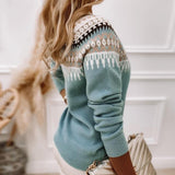 Eleganter Pullover mit Rundhalsausschnitt aus weichem Strick – Produktansicht 4