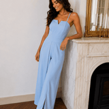 Ava | Eleganter Jumpsuit mit schmalen Trägern und weitem Bein