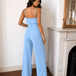 Ava | Eleganter Jumpsuit mit schmalen Trägern und weitem Bein