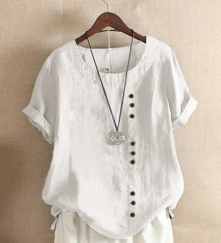 Baumwollbluse mit Knöpfen – Produktansicht 3