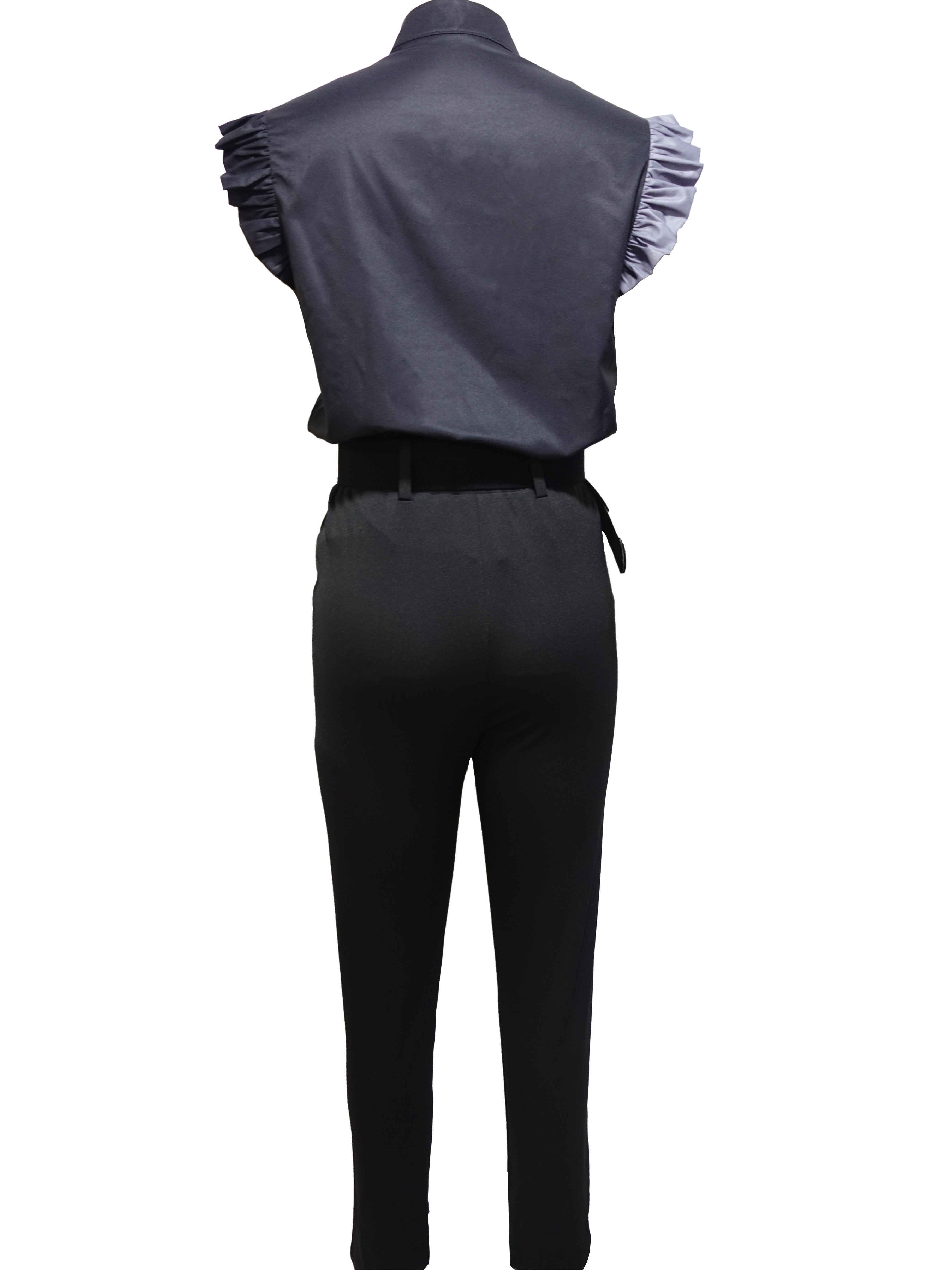 Elegantes Set aus Oberteil und Hose mit Volants – Produktansicht 7