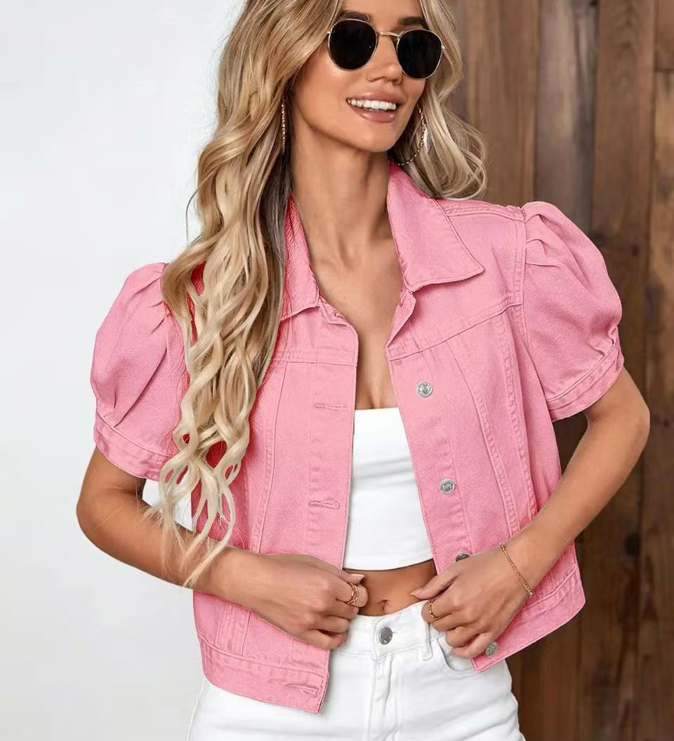 Jeansjacke im Retro-Stil mit betonten Ärmeln – Produktansicht 7