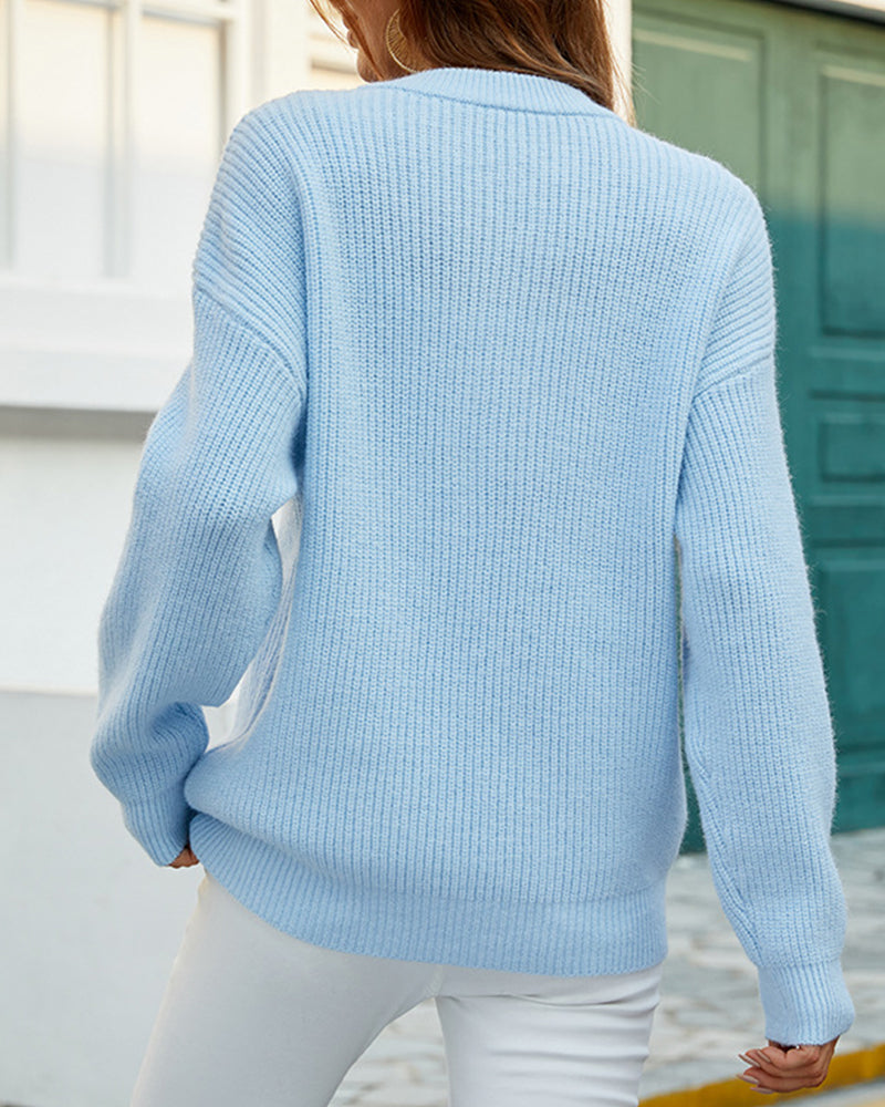 Dicker Pullover mit Rundhalsausschnitt – Produktansicht 12