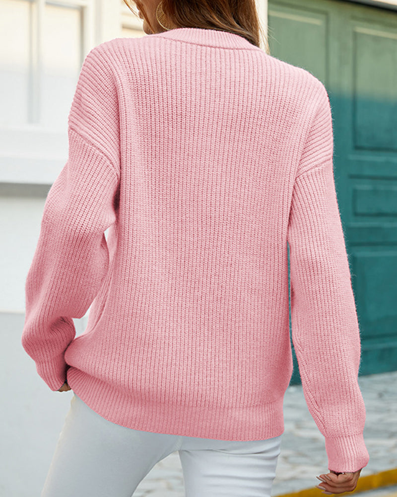 Dicker Pullover mit Rundhalsausschnitt – Produktansicht 4