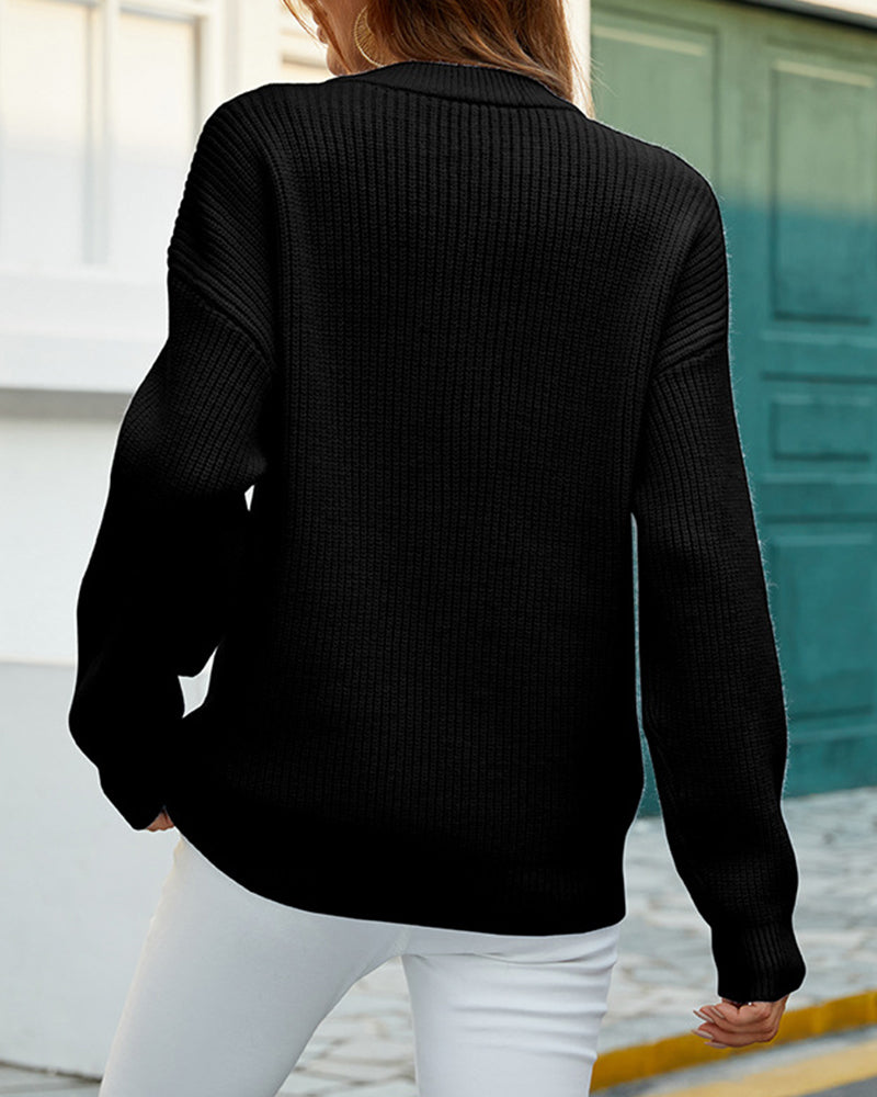 Dicker Pullover mit Rundhalsausschnitt – Produktansicht 8