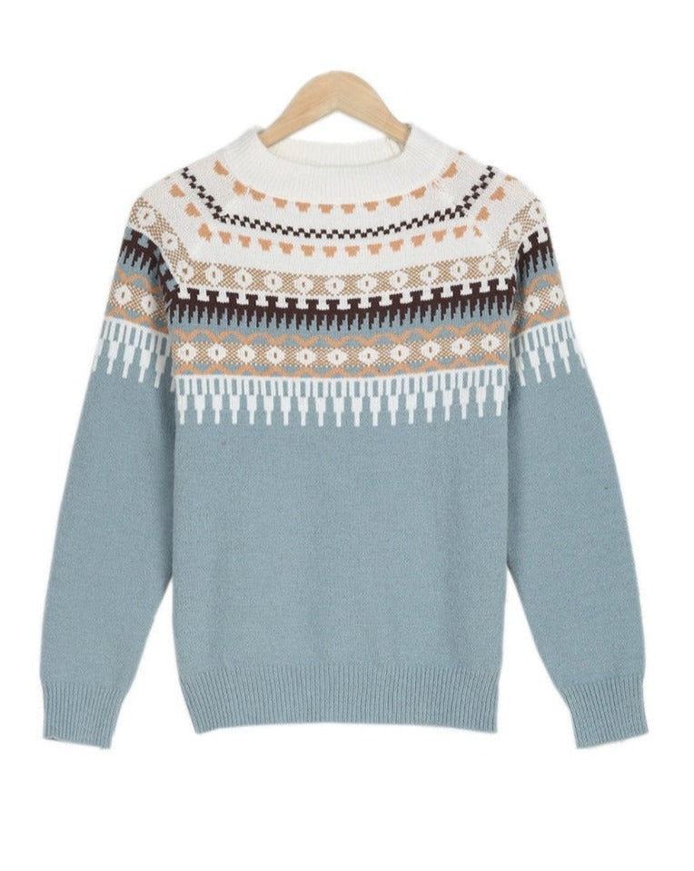 Eleganter Pullover mit Rundhalsausschnitt aus weichem Strick – Produktansicht 8