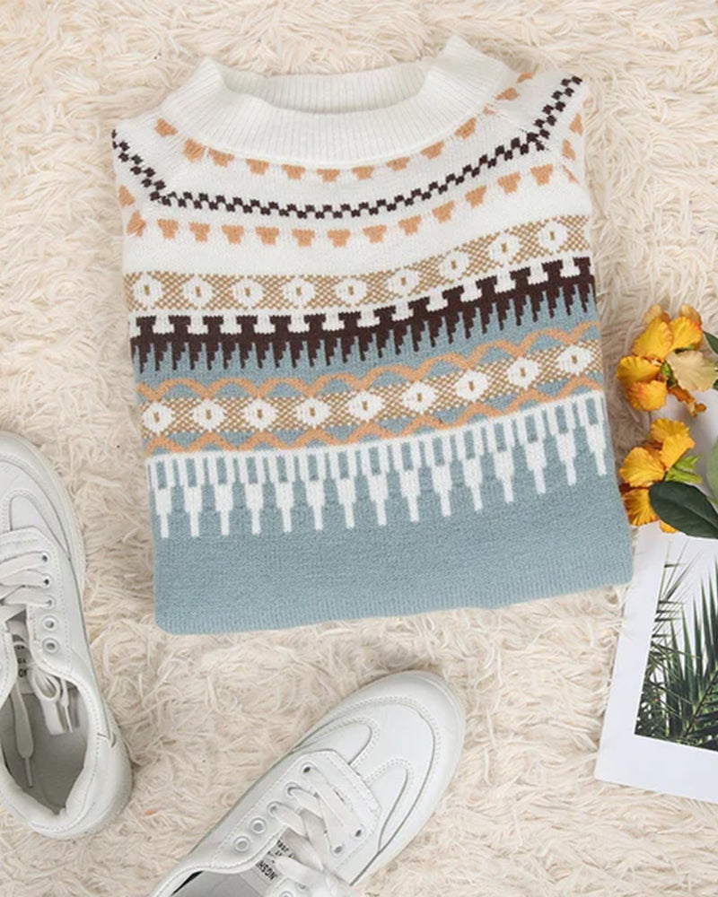 Eleganter Pullover mit Rundhalsausschnitt aus weichem Strick – Produktansicht 7