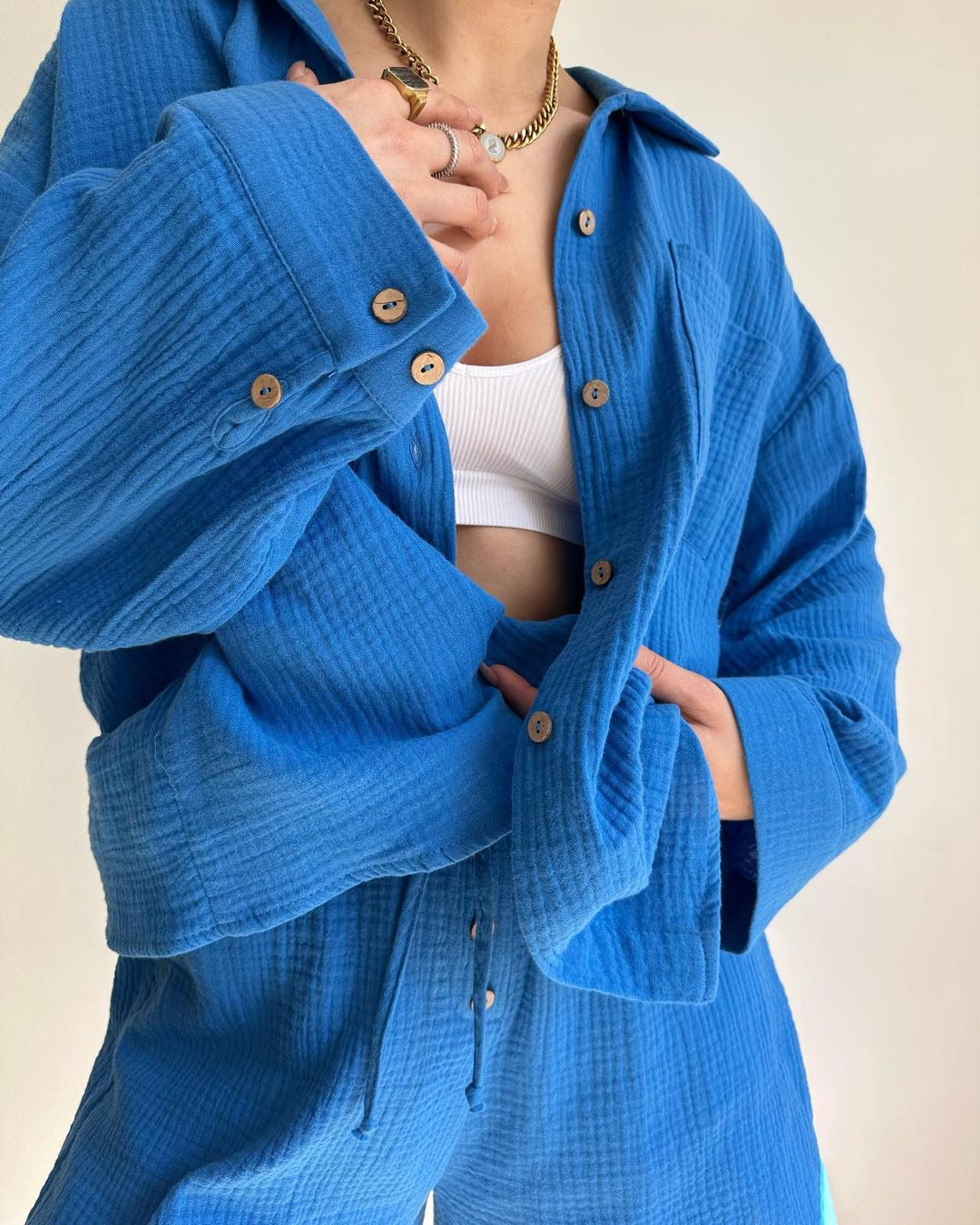 Elegantes zweiteiliges Ensemble im Oversize-Schnitt – Produktansicht 5