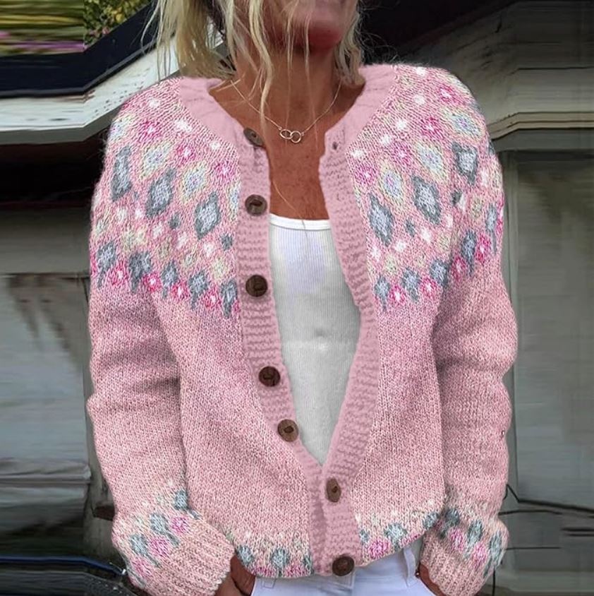 Kuscheliger Cardigan in zartem Rosa – Produktansicht 2