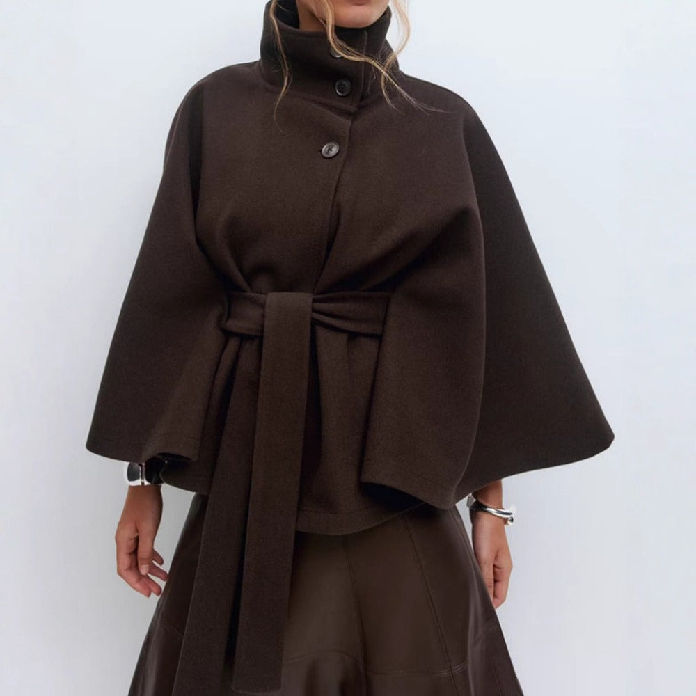 Cape-Mantel mit hohem Kragen – Produktansicht 5