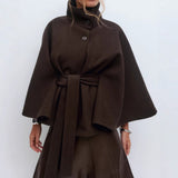Cape-Mantel mit hohem Kragen – Produktansicht 5