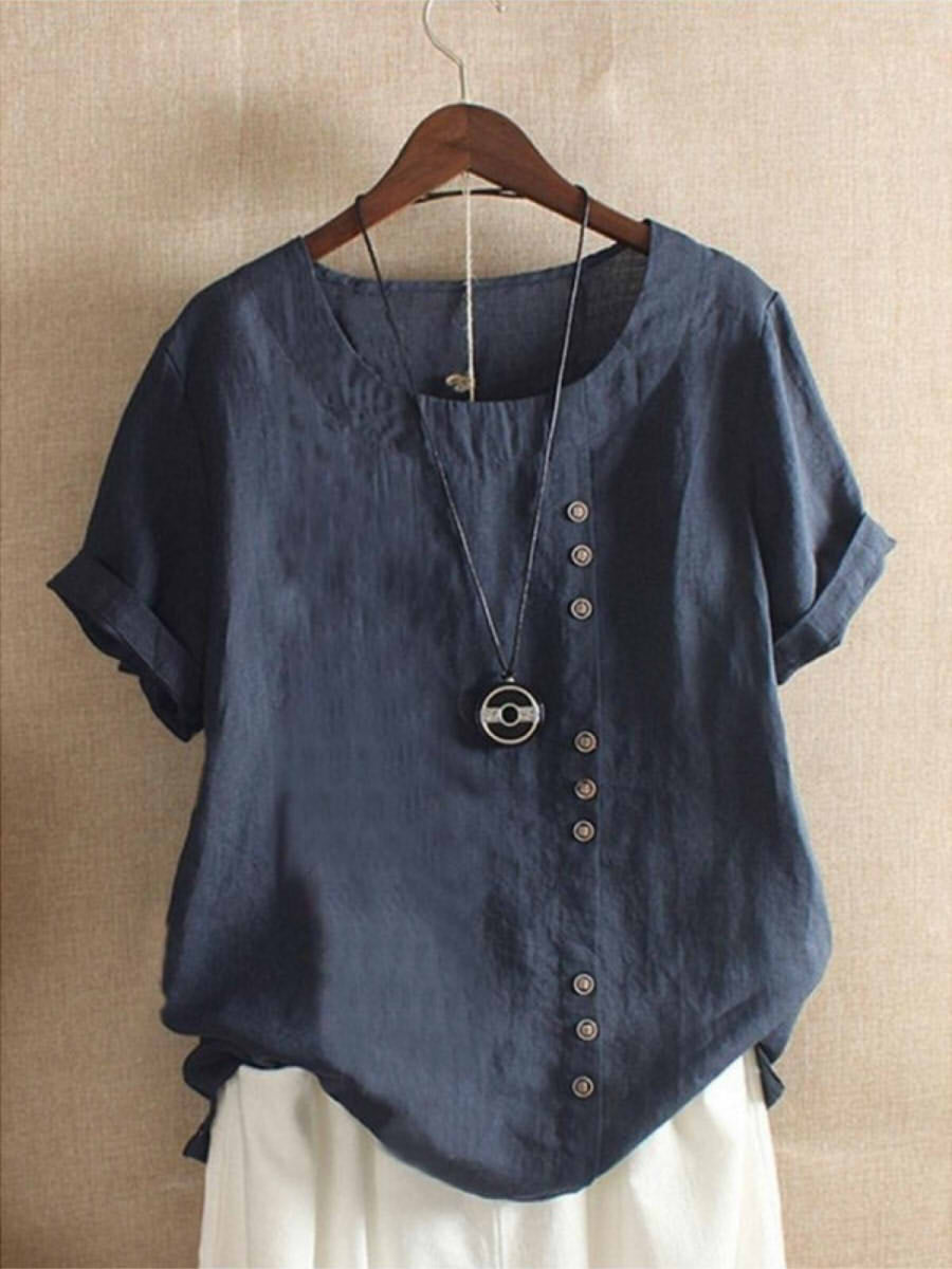 Baumwollbluse mit Knöpfen – Produktansicht 2