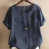 Baumwollbluse mit Knöpfen – Produktansicht 2