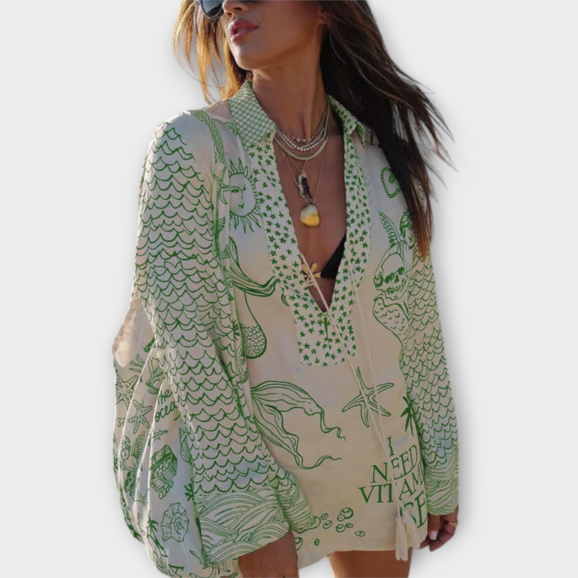 Elegantes zweiteiliges Ensemble im Boho-Stil – Produktansicht 4