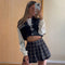 Kontrastierende Patchwork-Baseballjacke für Herbst und Winter – Produktansicht 6