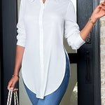 Elegante Bluse mit Knopfleiste und Reverskragen – Produktansicht 2