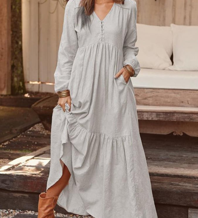 Elegantes Kleid mit Blumenmuster – Produktansicht 4