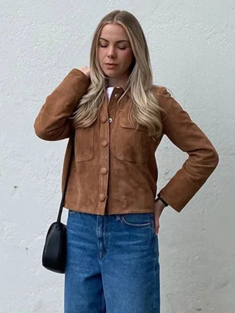 Braune Damenjacke – Produktansicht 3