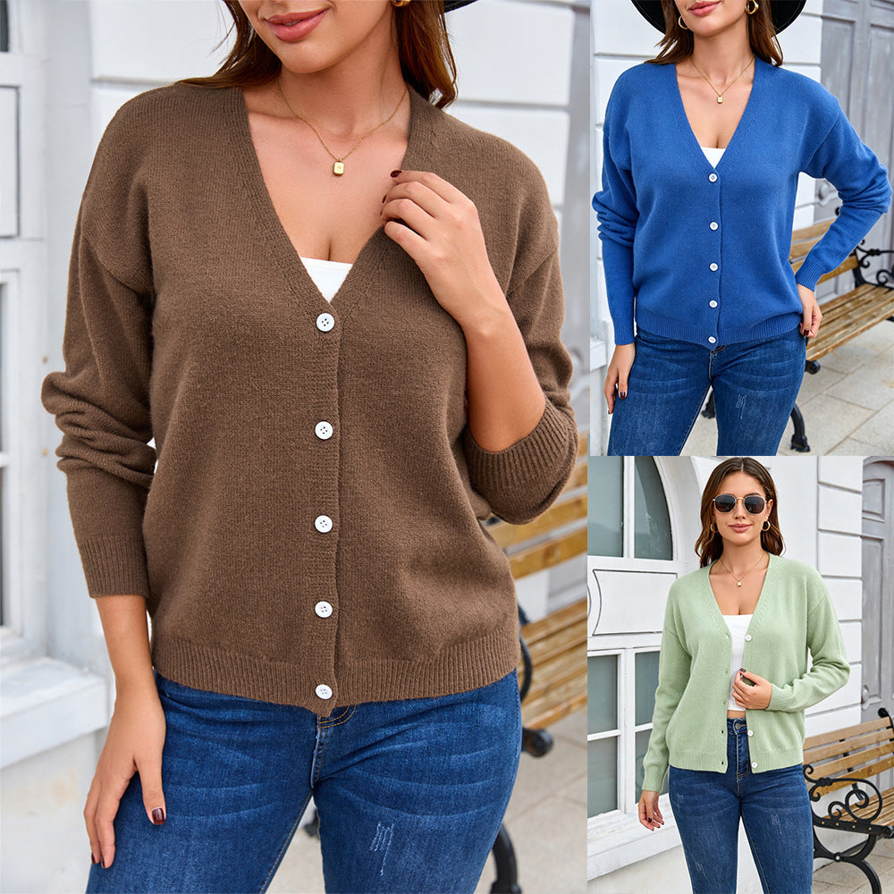 Geknöpfte Strickjacke aus weicher Maschenware – Produktansicht 1