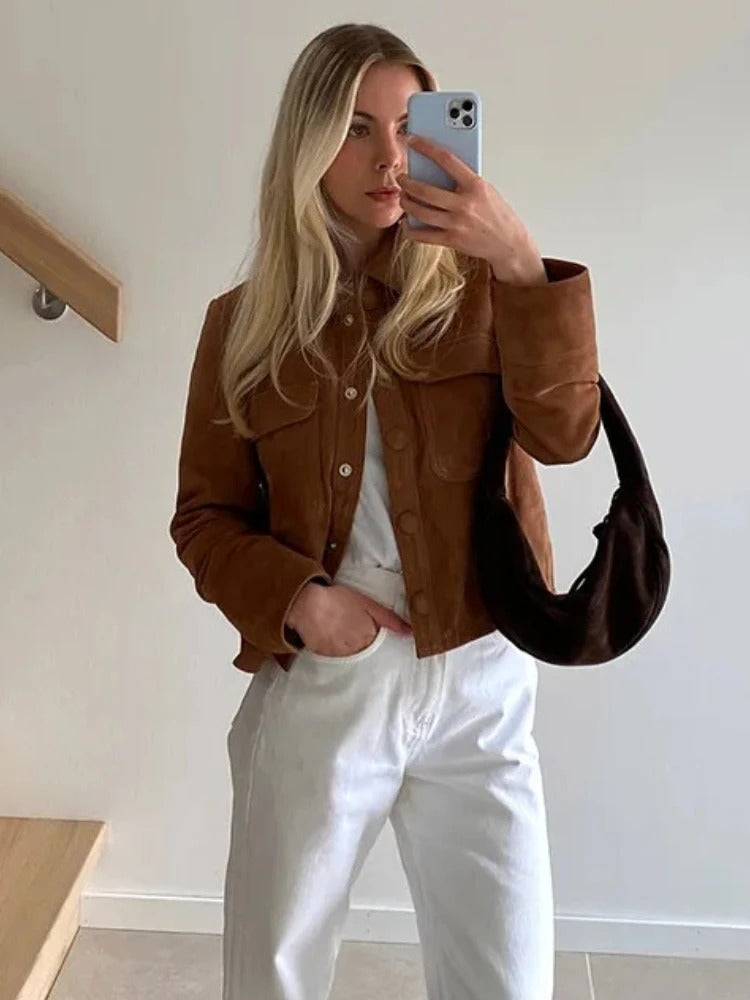 Braune Damenjacke – Produktansicht 5