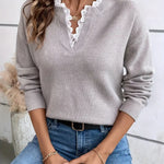 Eleganter Pullover mit V-Ausschnitt – Produktansicht 4