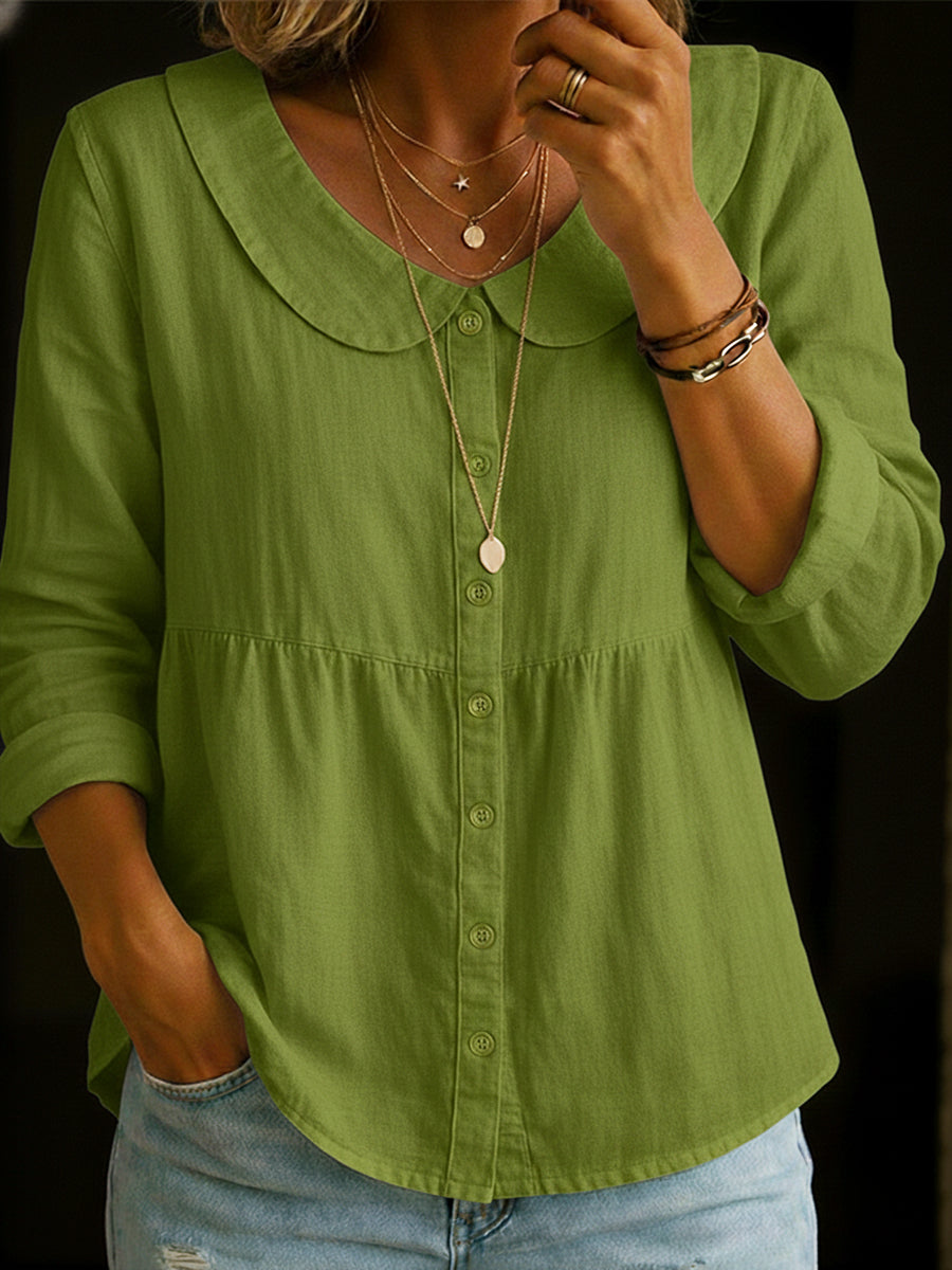 Moderne Bluse mit Peter-Pan-Kragen – Produktansicht 8