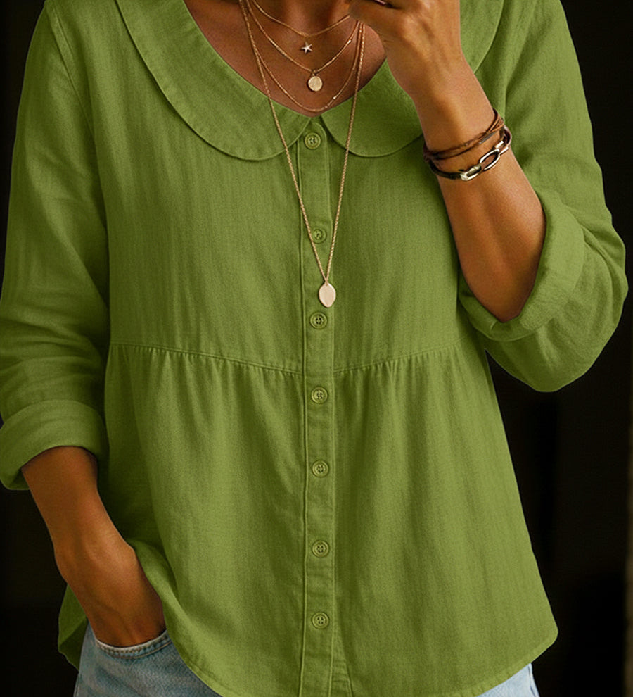 Moderne Bluse mit Peter-Pan-Kragen – Produktansicht 8