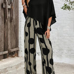 Elegantes Set aus Oberteil und Hose im asymmetrischen Schnitt – Produktansicht 3