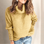 Feinstrick-Rollkragenpullover mit Puffärmeln – Produktansicht 4