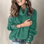 Feinstrick-Rollkragenpullover mit Puffärmeln – Produktansicht 6