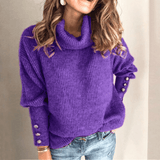 Feinstrick-Rollkragenpullover mit Puffärmeln – Produktansicht 8
